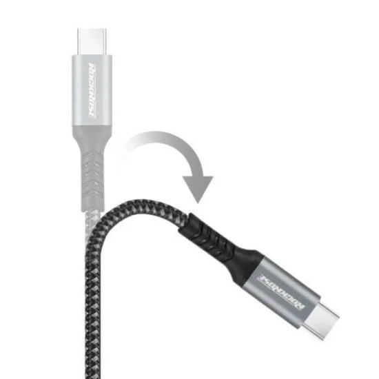 Rock Rose Type C To Type C Usb Knight Cable 60W - Black
